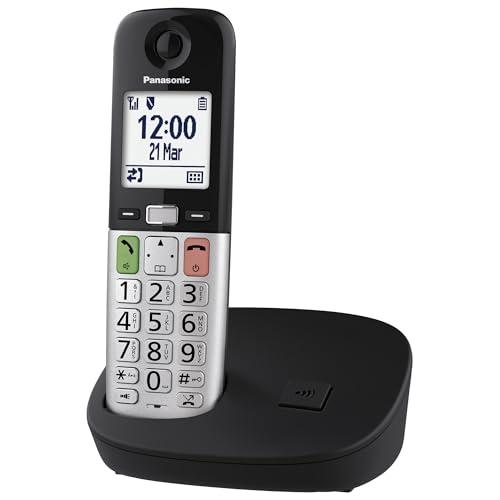 Panasonic KX-TGU410EXB - Telefono Cordless Digitale con Tasti Grandi e Funzioni per Anziani