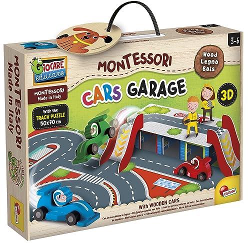 Lisciani Giochi - Montessori Wood Cars Garage
