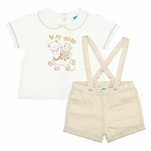 THUN Completo con salopette OVS in cotone bio Lama 6-9 mesi