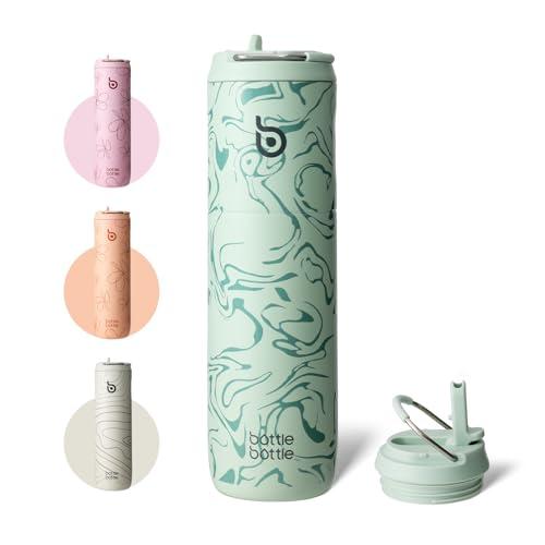 BOTTLE BOTTLE Borraccia Termica in Acciaio Inox con Cannuccia e Manico