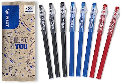 PILOT - Set da 8 penne FriXion Ball Stick - Inchiostro gel cancellabile