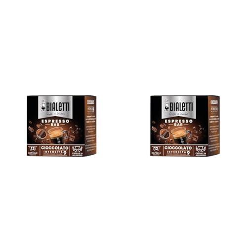 Bialetti Caffè d'Italia, Box da 12 Capsule al Gusto Cioccolato
