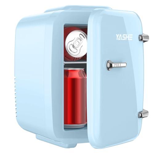 YASHE Mini Frigo da Camera 4L Blu - Frigorifero Portatile Multifunzionale per Casa, Ufficio e Auto
