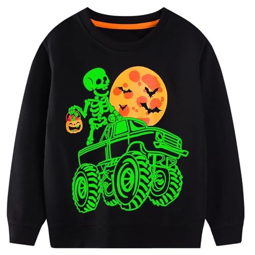 FILOWA Felpa Fosforescente per Bambini a Tema Halloween