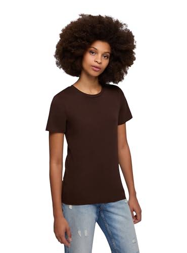 T-Shirt Donna Basica Terranova Marrone Scuro