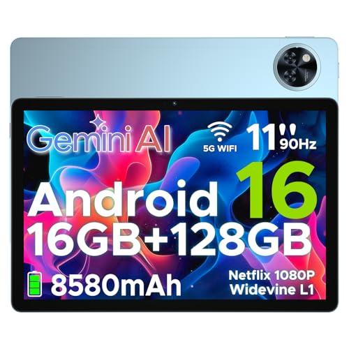 Doogee U11 Tablet Android 16, 11 Pollici, 16GB RAM, 128GB ROM, 8580mAh
