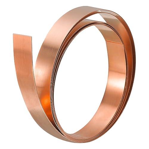 QUARKZMAN Rotolo di Fogli di Rame Puro per Sbalzo, 1000mm x 10mm x 0,5mm