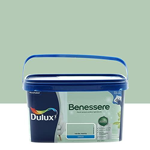 Dulux Benessere Verde Menta - Pittura Superlavabile Anti-Muffa 2.5L