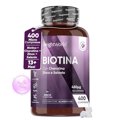 Biotina Capelli + Cheratina + Selenio + Zinco - Integratore WeightWorld