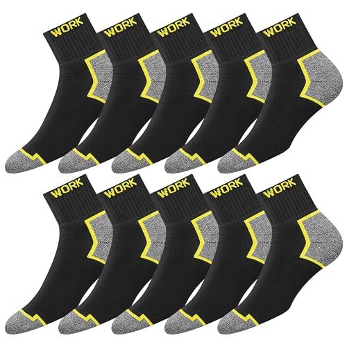 SOXCO 10 paia calze da lavoro uomo rinforzate quarto lunghe calzini corte WORK Socks