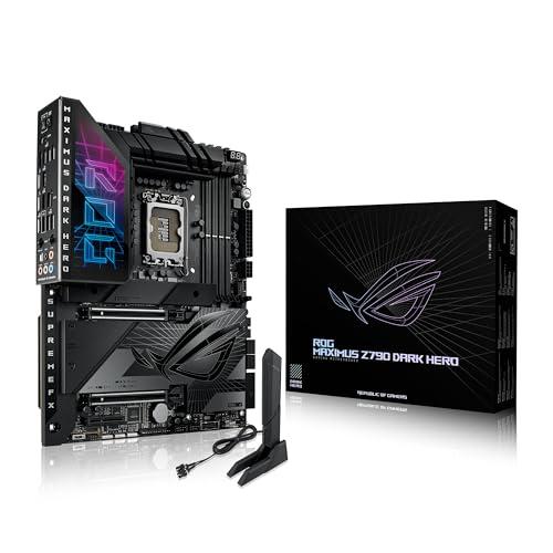 ASUS ROG MAXIMUS Z790 DARK HERO Scheda madre Intel LGA 1700, ATX DDR5, Intel Wi-Fi 7, 5 slot M.2, PCIe 5.0 NVMe SSD, 2 Thunderbolt 4, USB Type-C, AI Overclocking, Cooling II, Networking, Aura Sync RGB
