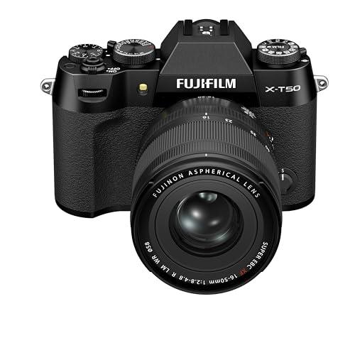 Fujifilm X-T50 Fotocamera Digitale Mirrorless 40MP KIT XF16-50mmF2.8-4.8, Nero