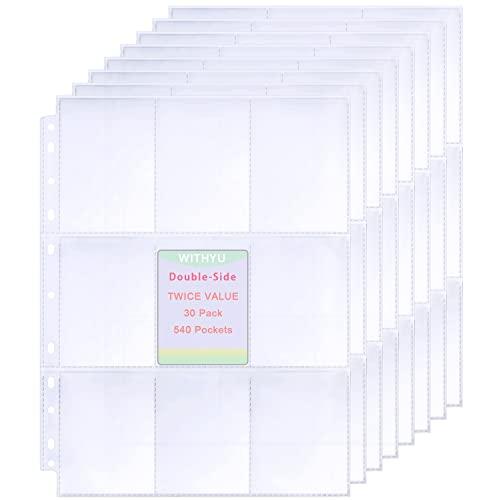Buste Protettive per Carte da Collezione, 540 Tasche, Doppio Lato