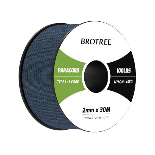 Brotree Paracord 2mm - Corda di Sopravvivenza in Nylon Blu Navy