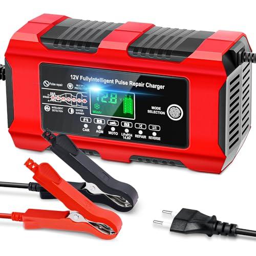 YDBAO 10A Caricabatterie Auto Intelligente per Batterie 12V