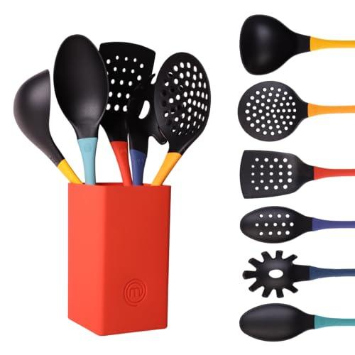 MasterChef Set Utensili da Cucina con Porta - Multicolor