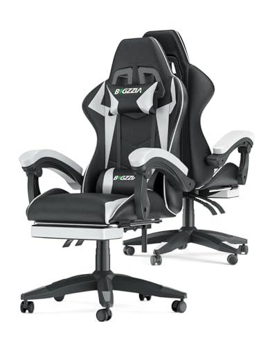 Racingreat Sedia Gaming Ergonomica Bianca con Poggiapiedi