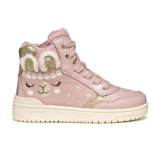 Geox J Washiba Girl Sneaker Old Rose/Platinum