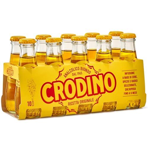 Crodino Biondo - Aperitivo Analcolico Pronto da Bere, 10 Bottigliette da 10 cl