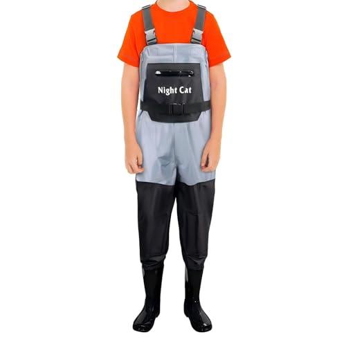 Night Cat Waders Scafandro da Pesca Bambino Impermeabile EU 33