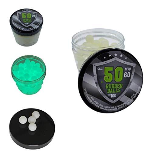 SSR 100 x Night Vision Fluorescent Silicon Rubber Balls Paintballs Calibro .50