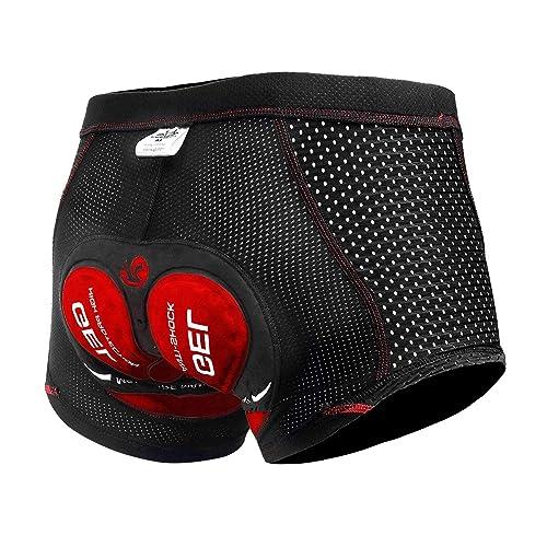 X-TIGER Ciclismo Uomo 5D Gel Imbottito Boxer Traspirante Biancheria Intimo Mutande Pantaloncini da Ciclismo Bici