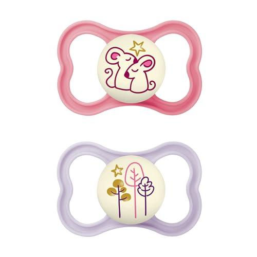 MAM Air Night Succhietto 6-16 Mesi (Set da 2) Rosa & Viola