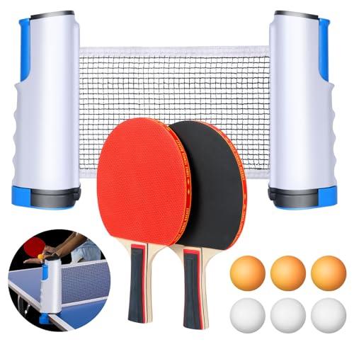 flintronic Set Ping Pong con Rete Retrattile e Accessori