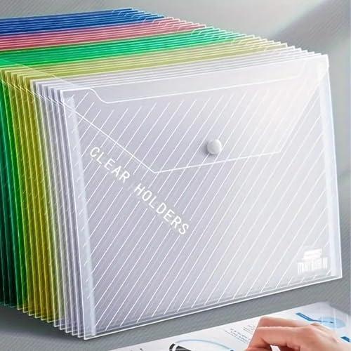 Buste in plastica A4 con tasca per etichette - Set da 10