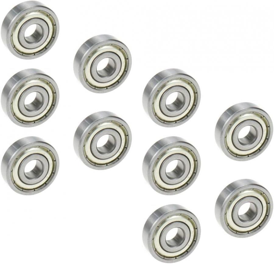 TUZUK 10 cuscinetti a sfera 6200ZZ, sigillati, 10 x 30 x 9 mm, pre-lubrificati/acciaio cromato/metallo, doppia guarnizione, 6200Z