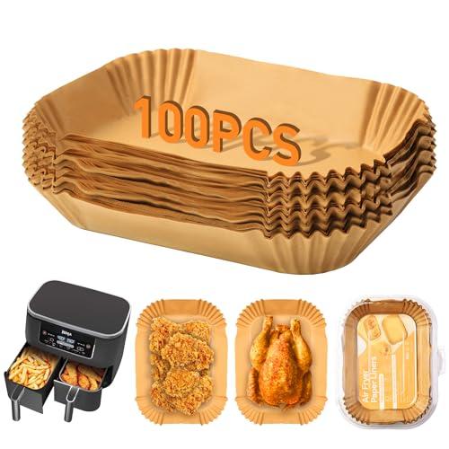Carta da Forno Rettangolare per Friggitrice ad Aria Calda - 100 Pezzi