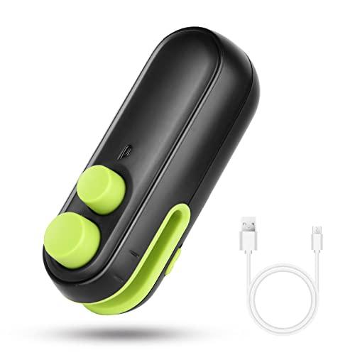 Vicloon Mini Sigillatore, 2 in 1 Sigillatore Termico con Taglierina Incorporata, Sigillatrice e Taglierina Portatile, Mini Sigillatore Termico con Banda Magnetica, Ricarica USB, Nero