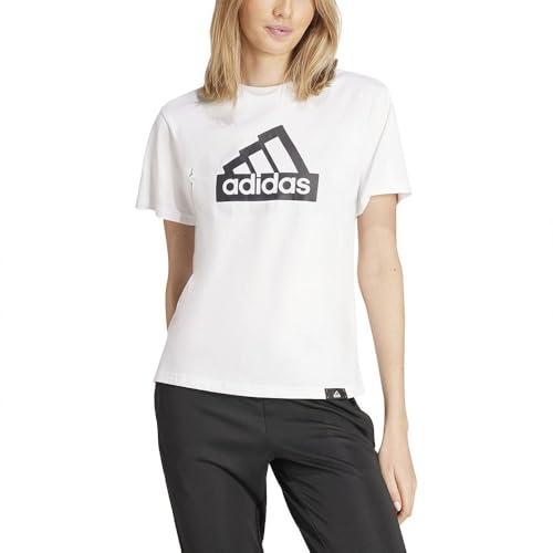 adidas Donna Modern Essentials Graphic Tee, Bianco, S