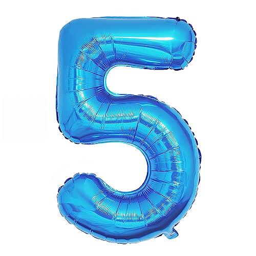 Palloncino Numero 5 Blu 40