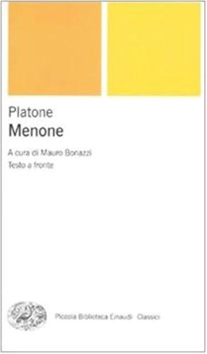 Menone. Testo greco a fronte