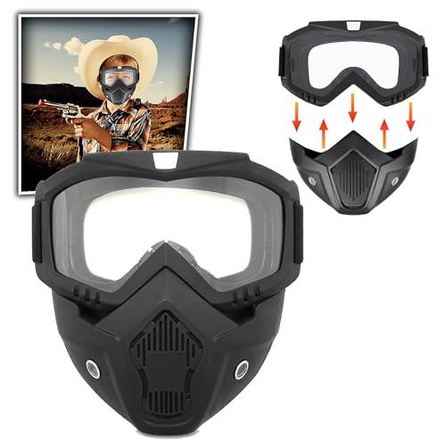 Maschera Tattica Softair Staccabile con Occhiali Protettivi