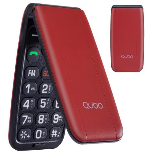 Qubo Flip Telefono per anziani GSM Rosso