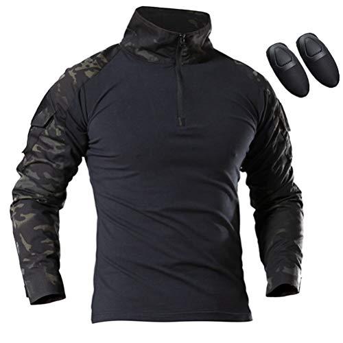 WISEONUS Maglia Militare Mimetica Uomo Tattica Softair Caccia Paintball