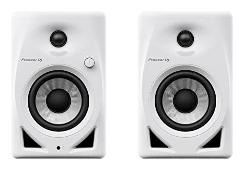 Pioneer DJ DM-40D-W: Sistema di Monitor Bi-Amplificato Attivo per DJ e Produzione Musicale, Bianco
