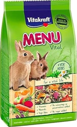 Vitakraft - Menù Premium Vital per Conigli - Con Cereali, Mele e Verdure - 1kg