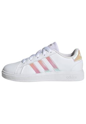 adidas Grand Court Lifestyle Lace Tennis Shoes, Sneakers, Bianco (Ftwr White/Iridescent/Ftwr White), 37 1/3 EU