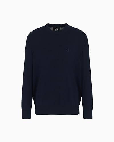 Armani Exchange Maglione Uomo Icon Project - Eleganza e Comfort in Blu Scuro