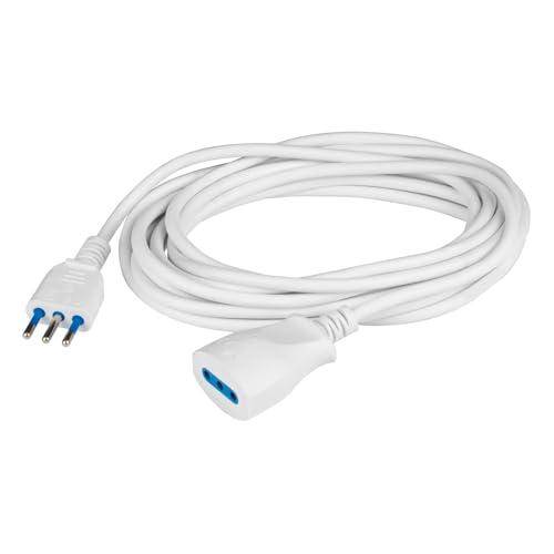 Prolunga Elettrica Bipasso 10/16A 10 Metri - Bianca