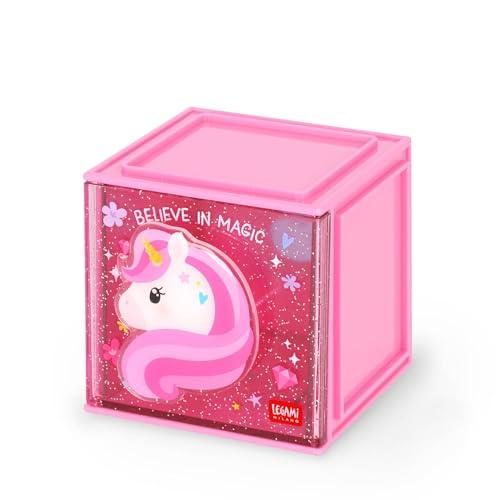 Legami - Box Componibile da Scrivania Cutie Cubes, Tema Unicorn