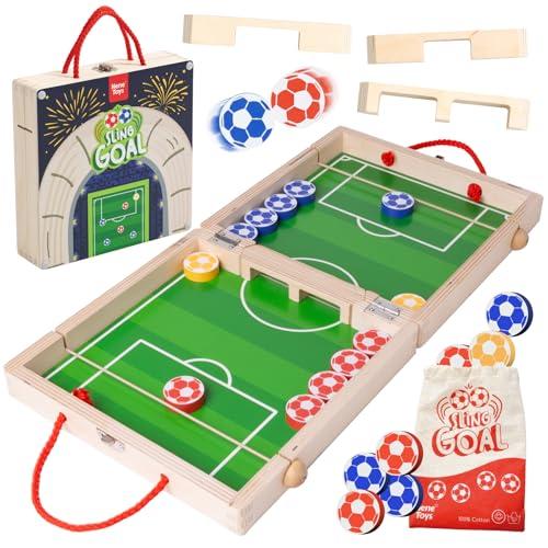 Nene Toys Sling Goal - Gioco da Tavolo Stile Calcio Balilla in Legno