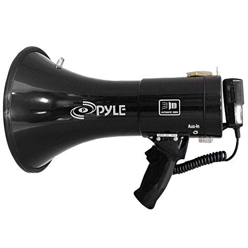 Megafono Pyle PMP53IN Nero 50W con Sirena e Microfono