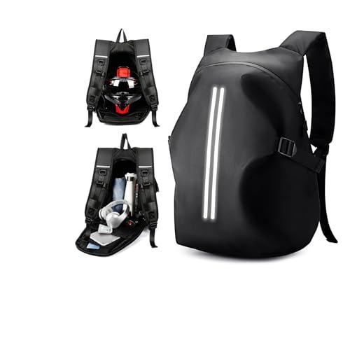 WEPLAN Zaino Moto Impermeabile con Portacasco - Nero