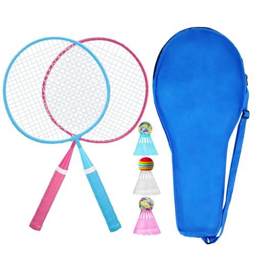 KH Set di 2 Racchette da Badminton per Bambini con Volani e Borsa