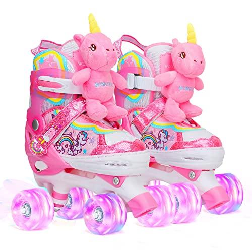 Pattini a Rotelle Bambina Unicorno LED Regolabili