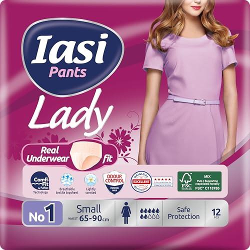 IASI Pants LADY, Mutande Assorbenti Donna monouso, Taglia S, 12 Unità